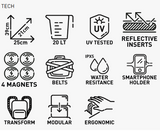 KAPPA RA315BK expandible depósito magnética Bolsa