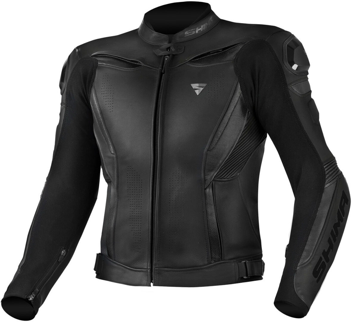 Chaqueta de piel de vacuno para moto Shima Chase Urban Sports negra