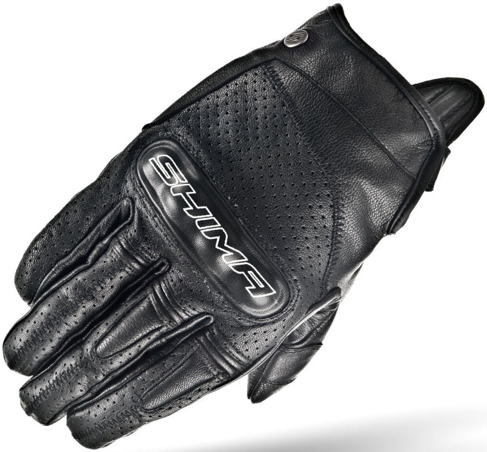 SHIMA Caliber Guantes Cortos de Motociclismo de Cuero Hombre Negro