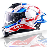 AXOR BRUTALE RYDEN CASCO INTEGRL DE MOTO BLANCO ROJO