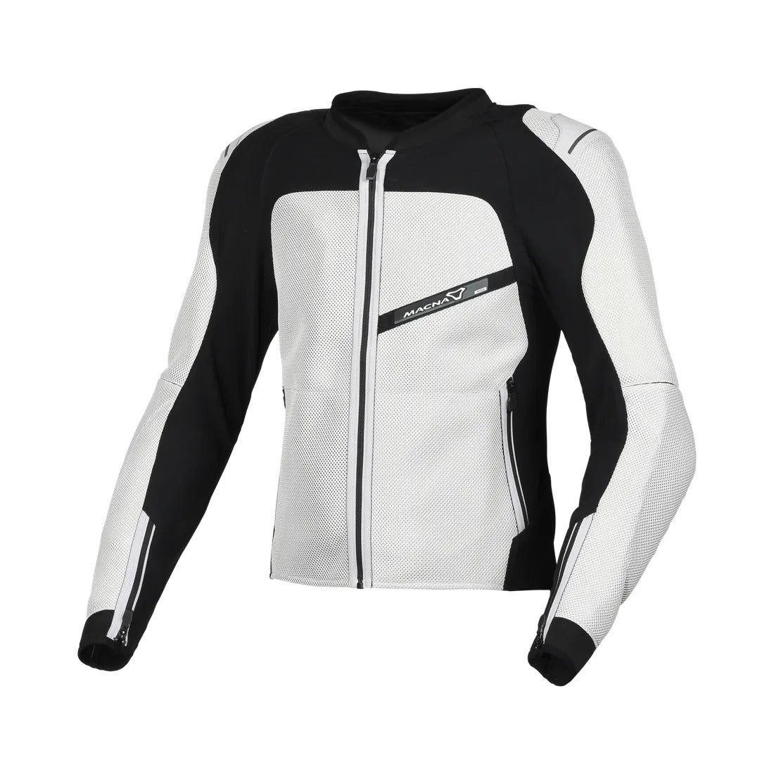 MACNA Korus hombre Chaqueta moto textil Gris Claro