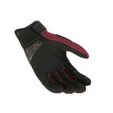 MACNA Darko mujer de moto verano Guantes Burdeos Negro - GUANTES