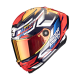 SCORPION EXO-RACE AIR KOBRA CASCO DE MOTO Azul-Amarillo-Rojo