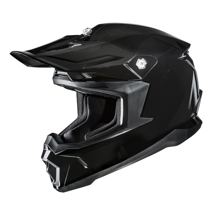 HJC C50 SOLID UNI CASCO MOTOCROSS DE MOTOCICLETA NOIR NEGRO METALICO