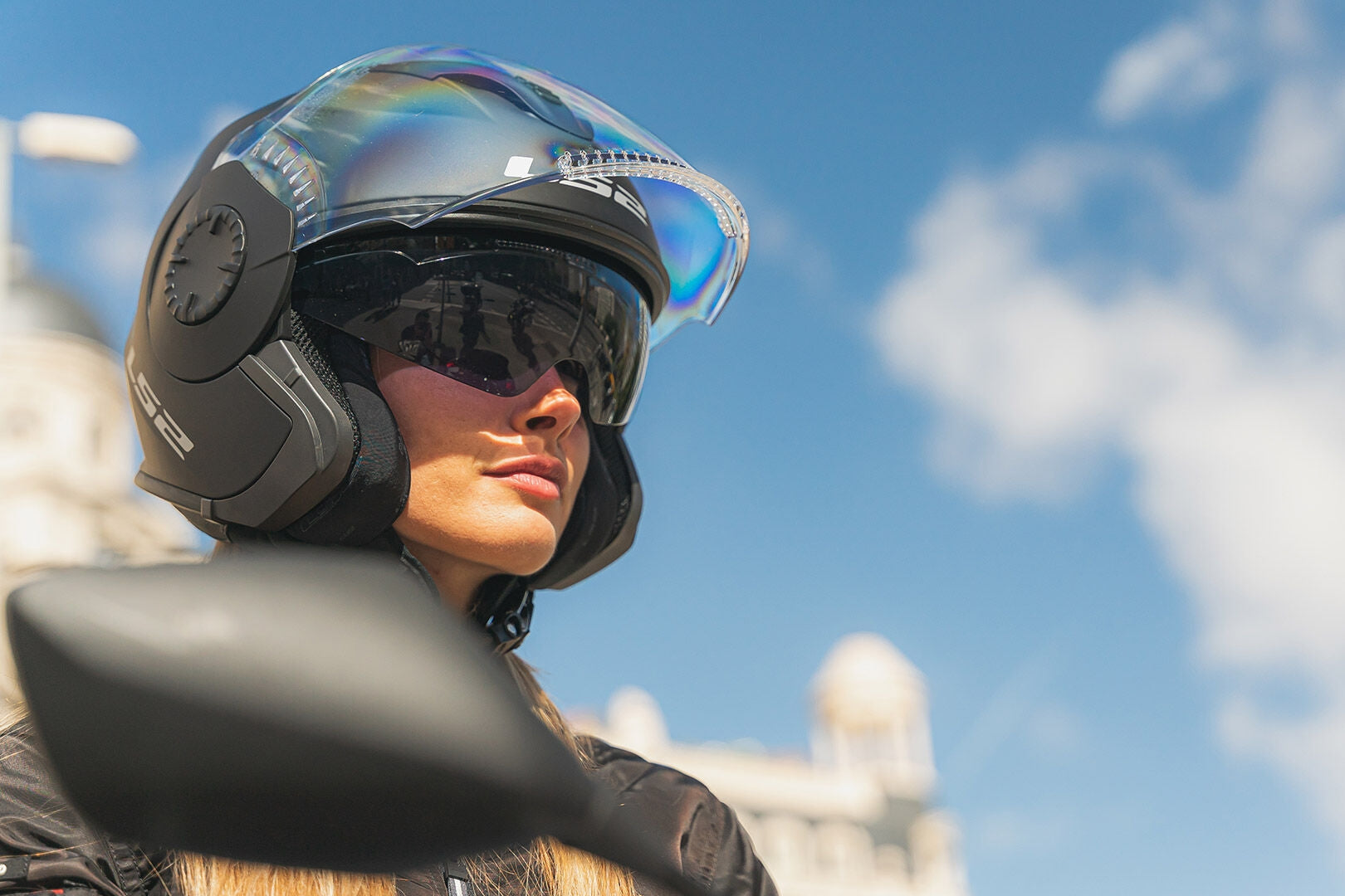 LS2 OF570 VERSO MARKER MATT BLACK TITANIUM