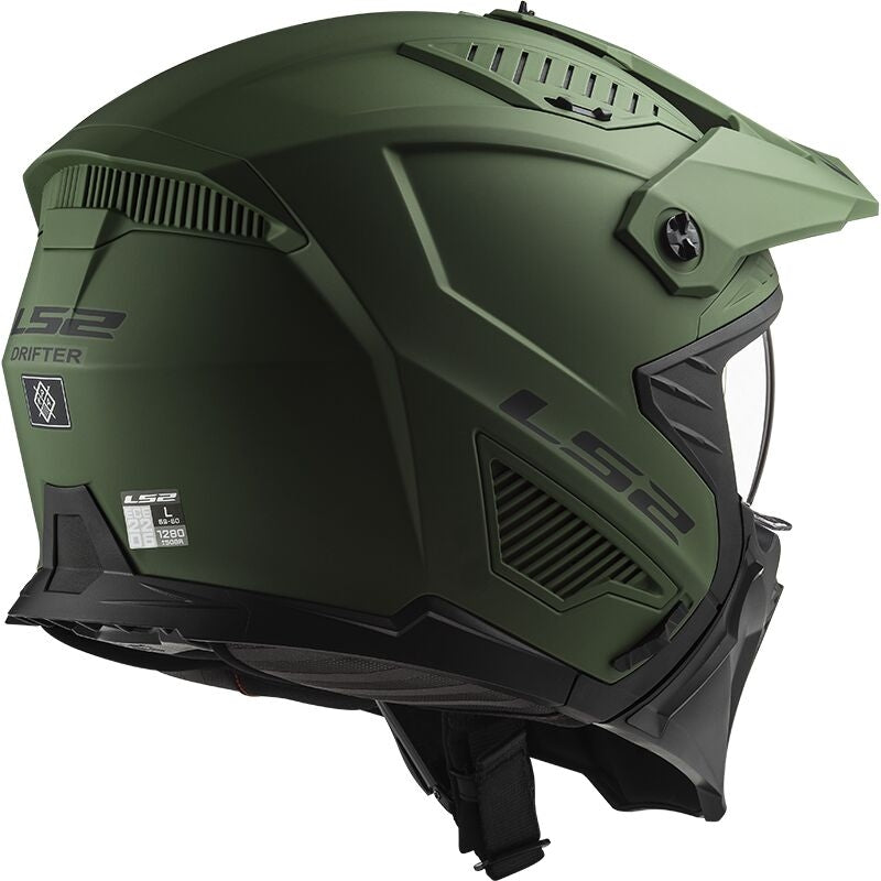 LS2 OF606 DRIFTER SOLID MATT MILITARY GREEN