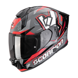 SCORPION EXO-530 AIR ROK CASCO DE MOTO Gris-Negro-Rojo