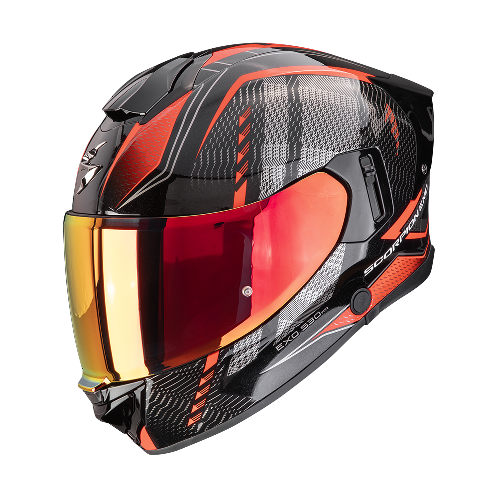 SCORPION EXO-530 AIR THERAS CASCO DE MOTO Negro Metalico-Rojo