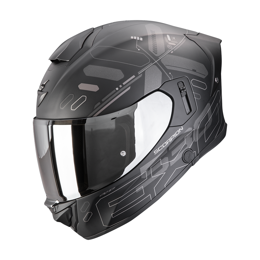 SCORPION EXO-530 AIR FOND CASCO DE MOTO Negro Mate-Plata
