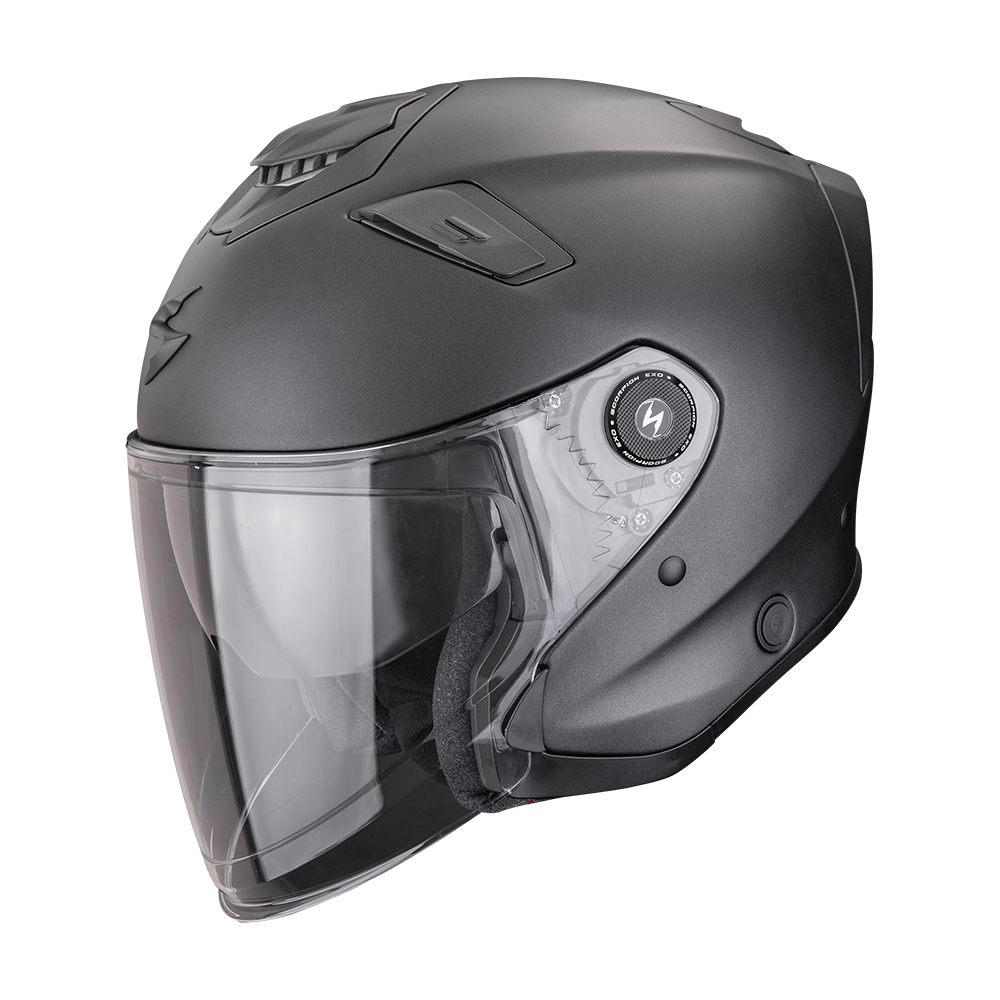 SCORPION EXO-GT JET SOLID CASCO DE MOTO Negro Perlado Mate