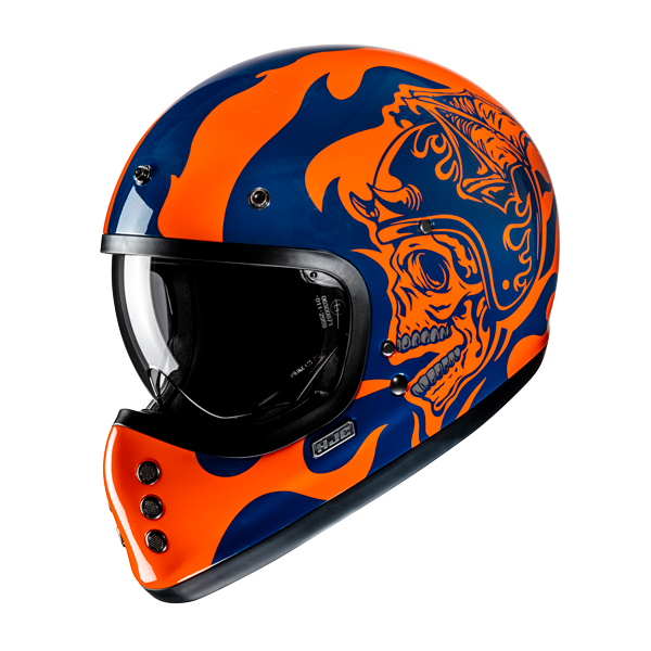 HJC V60 FLAME MC27 Casco Integral De Motocicleta Estilo Vintage - SECURTEX MOTOR S.L (t/a MaximoMoto)