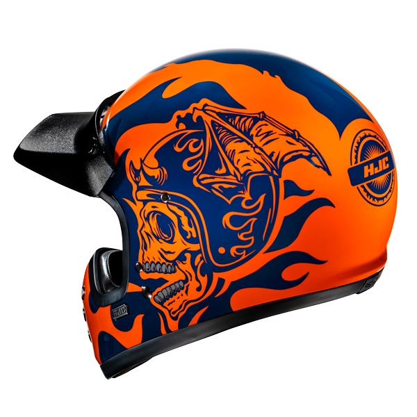 HJC V60 FLAME MC27 Casco Integral De Motocicleta Estilo Vintage - SECURTEX MOTOR S.L (t/a MaximoMoto)