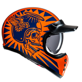 HJC V60 FLAME MC27 Casco Integral De Motocicleta Estilo Vintage - SECURTEX MOTOR S.L (t/a MaximoMoto)