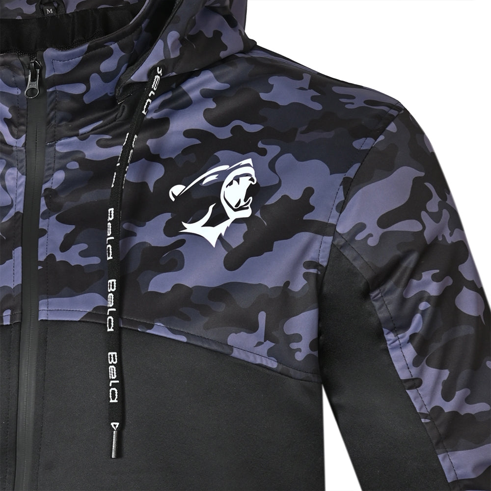 BELA - Sudadera Textil Camo Rush Negro/Azul Oscura