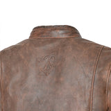 BELA- Chaqueta Piel Royal Rider Vintage Marrón/Beige