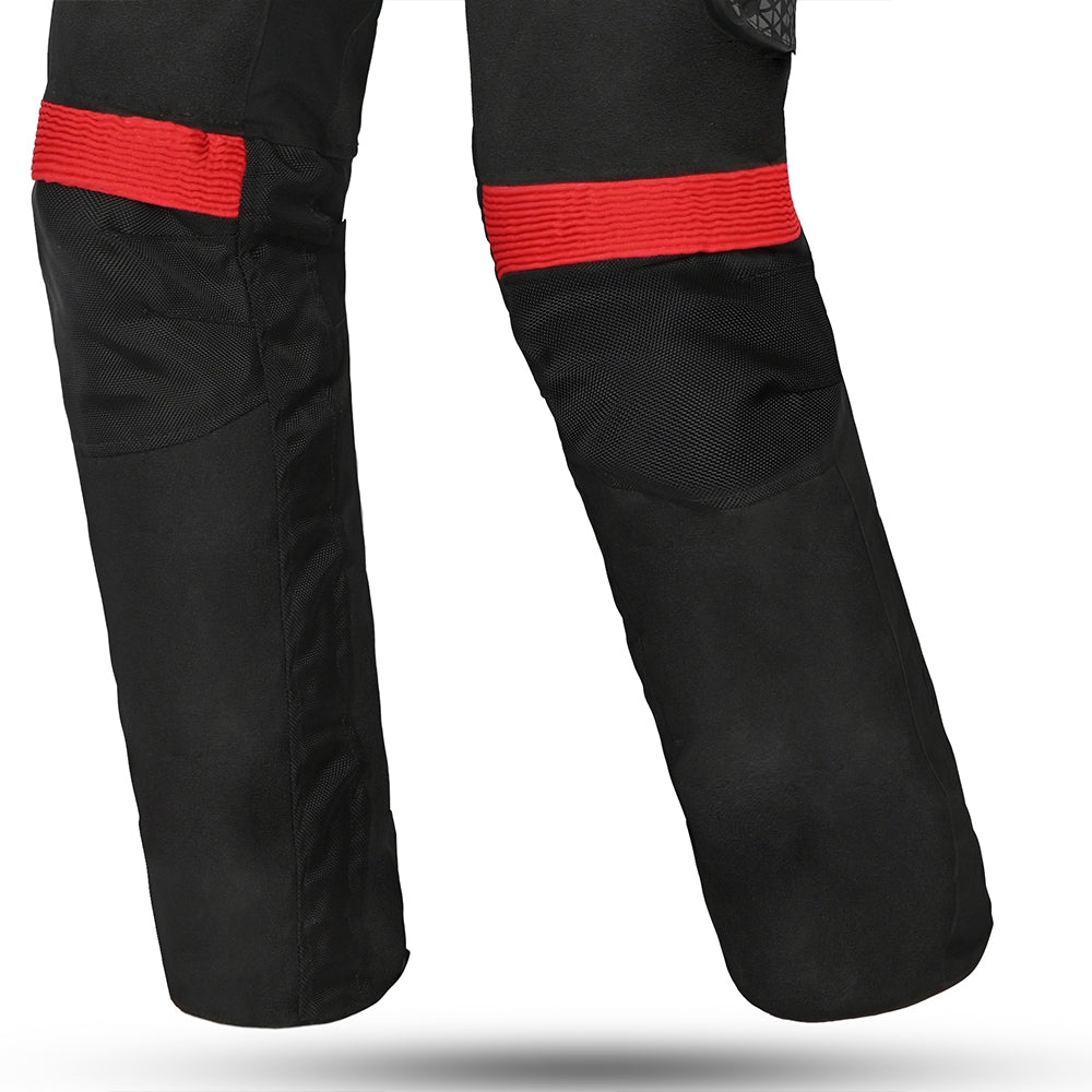 BELA - Pantalón Textil Crossroad Extreme WP Negro/Antracita/Rojo