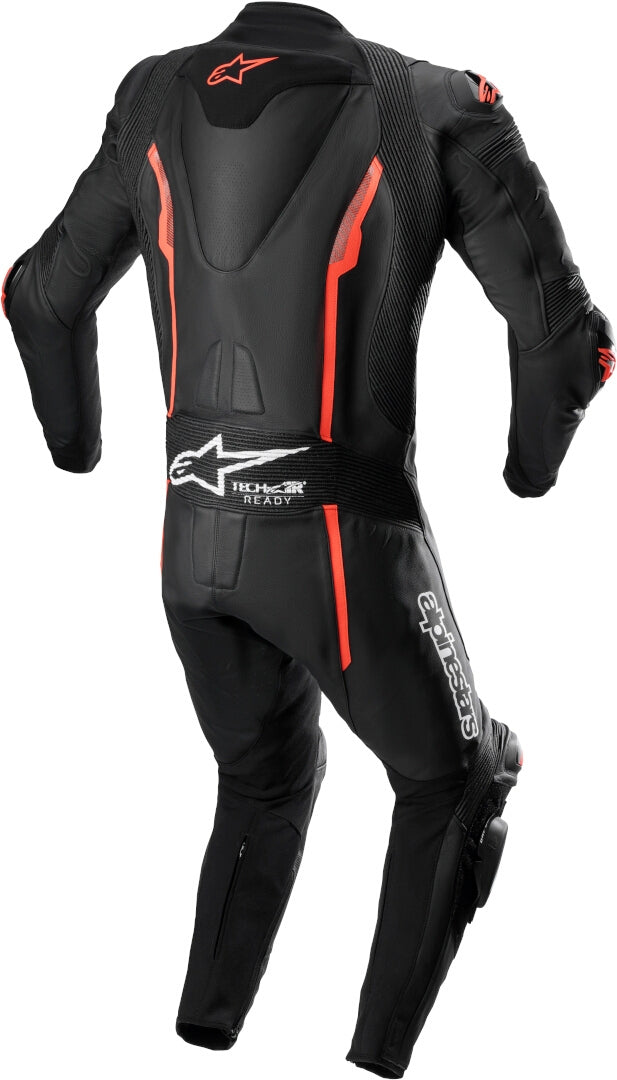 ALPINESTAR - MONO PIEL MISSILE V2 1 PC NEGRO/ROJO FLUOR