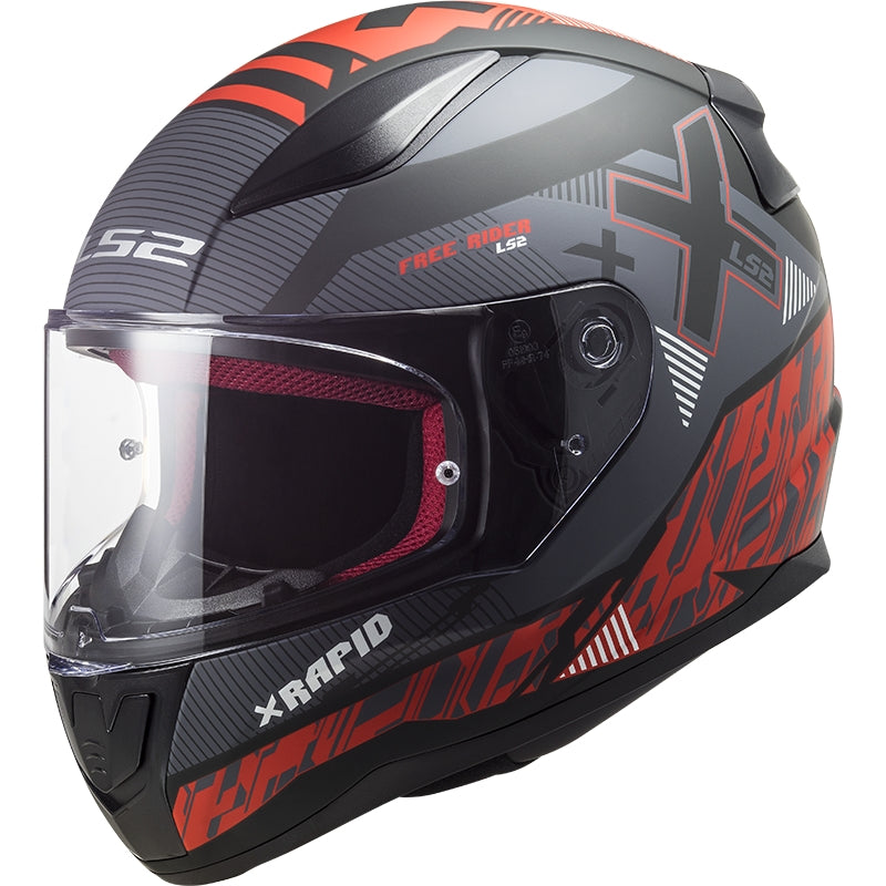 LS2 FF353 RAPID XTREET MATT BLACK RED