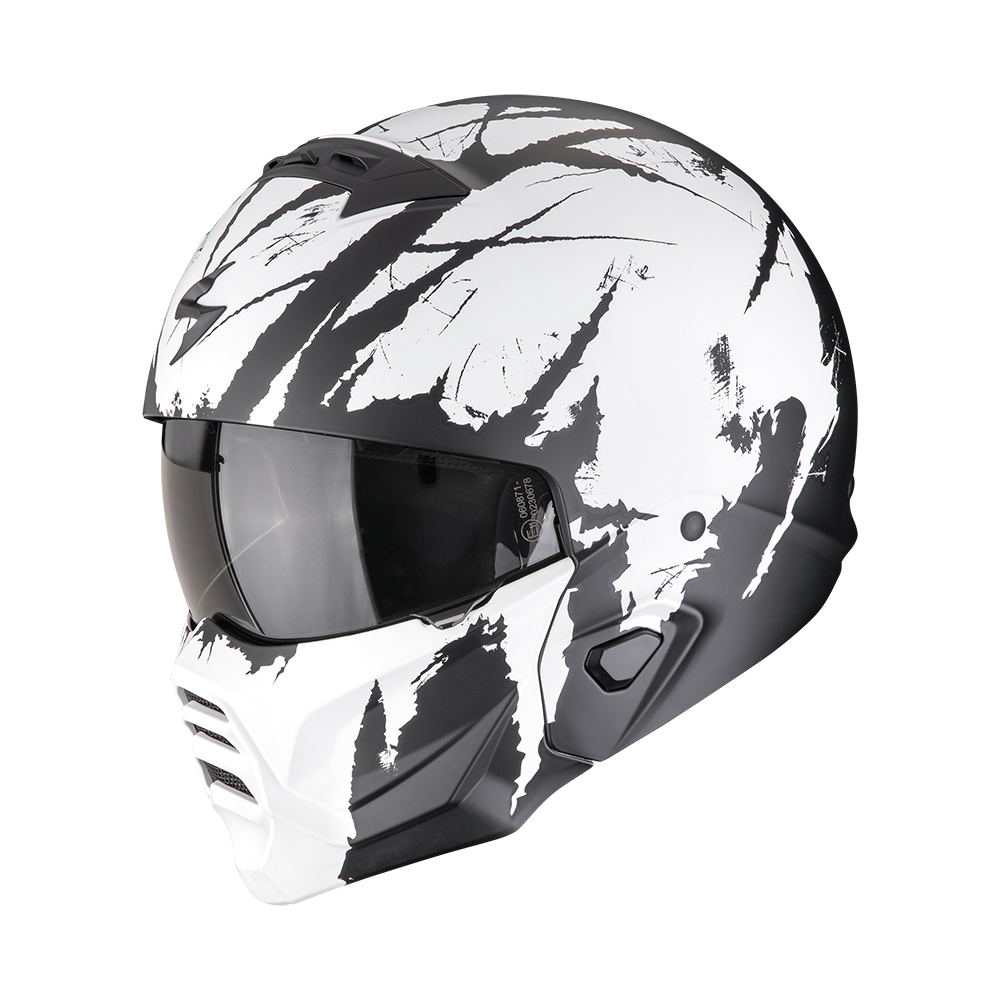 CASCO MOTO SCORPION EXO-COMBAT II MARAUDER Nero opaco-Bianco