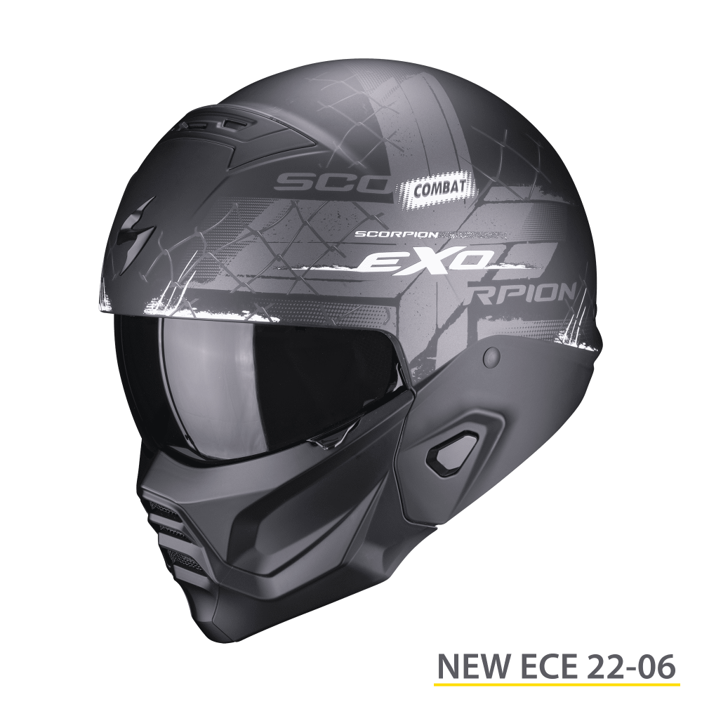 SCORPION  - EXO-COMBAT II XENON Negro mate-Blanco
