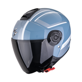 SCORPION EXO-CITY II COSMOS CASCO DE MOTO Azul-Plata