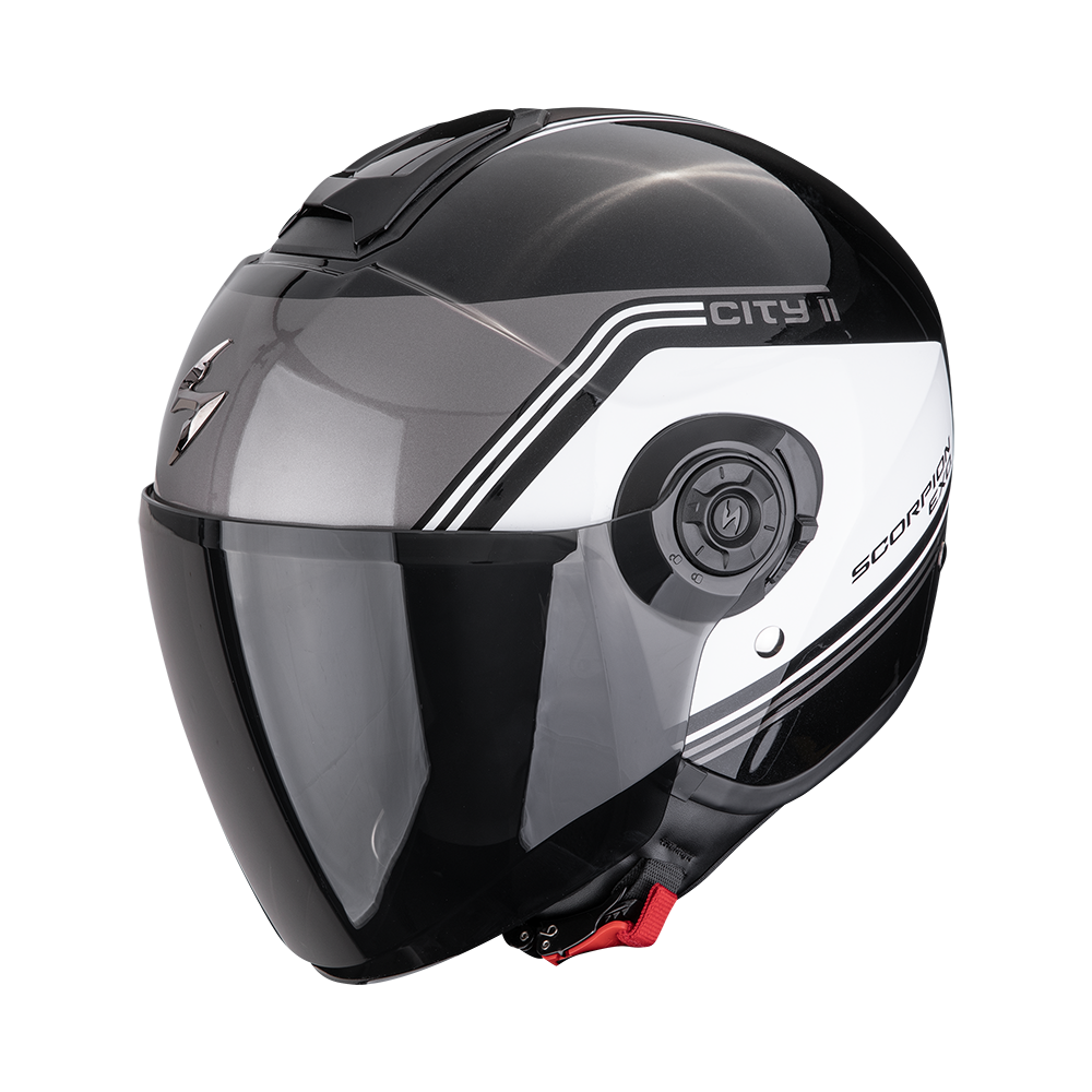 SCORPION EXO-CITY II VITA MOTORCYCLE HELMET Metal Black-White