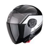 SCORPION EXO-CITY II VITA MOTORCYCLE HELMET Metal Black-White