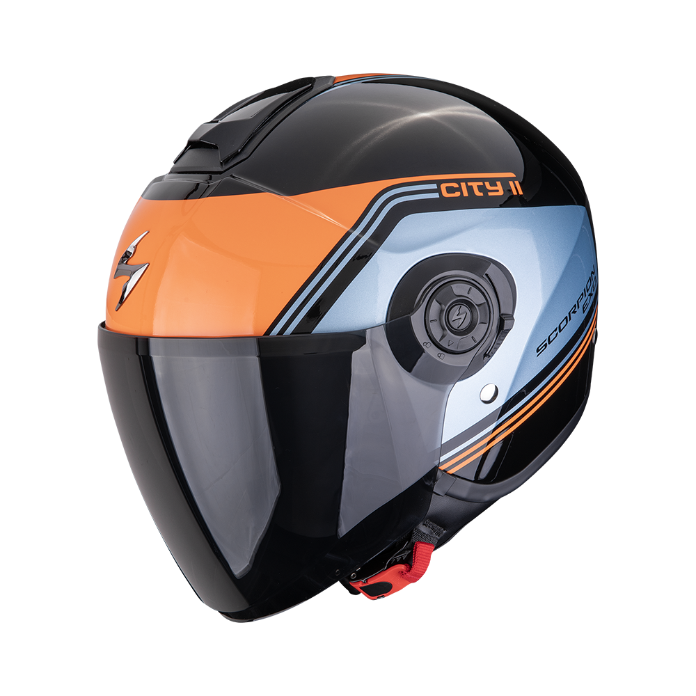 SCORPION EXO-CITY II VITA MOTORCYCLE HELMET Black-Blue-Orange