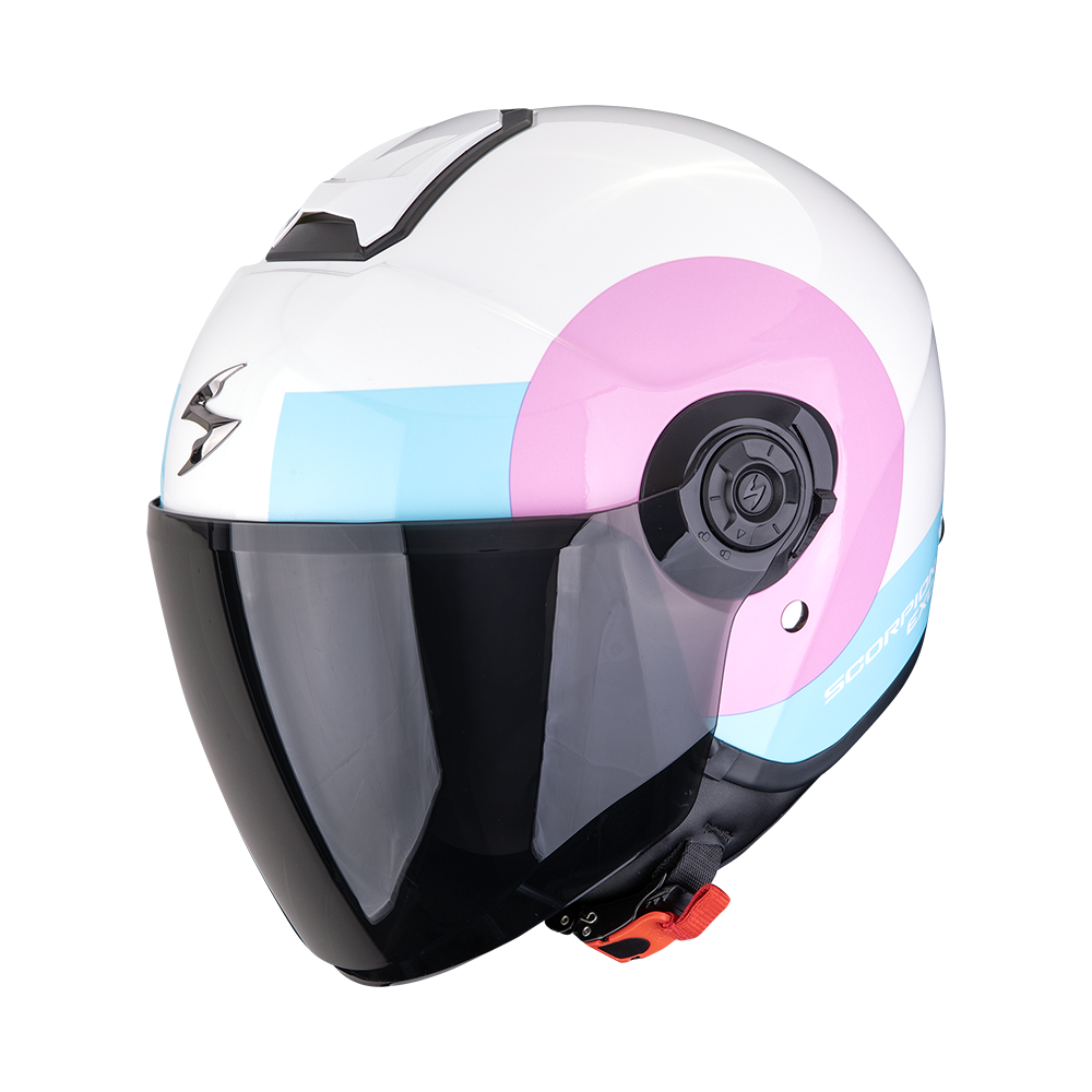 SCORPION EXO-CITY II SHEER JET MOTORRADHELM Weiß Rosa Hellblau