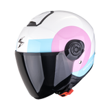 SCORPION EXO-CITY II SHEER JET MOTORRADHELM Weiß Rosa Hellblau