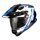 SCORPION ADF-9000 Motorradhelm der Air Patrol, Schwarz-Blau-Weiß