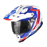 SCORPION ADF-9000 AIR PATROL CASCO DE MOTO Blanco-Azul-Rojo