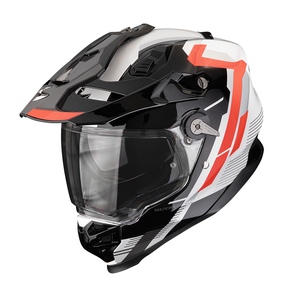SCORPION ADF-9000 AIR PATROL CASCO DE MOTO Negro-Rojo