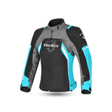 BELA ELANUR CHAQUETA DE MOTOCICLETA MUJER NEGRO TURQUESA (Maximo Moto S.L)
