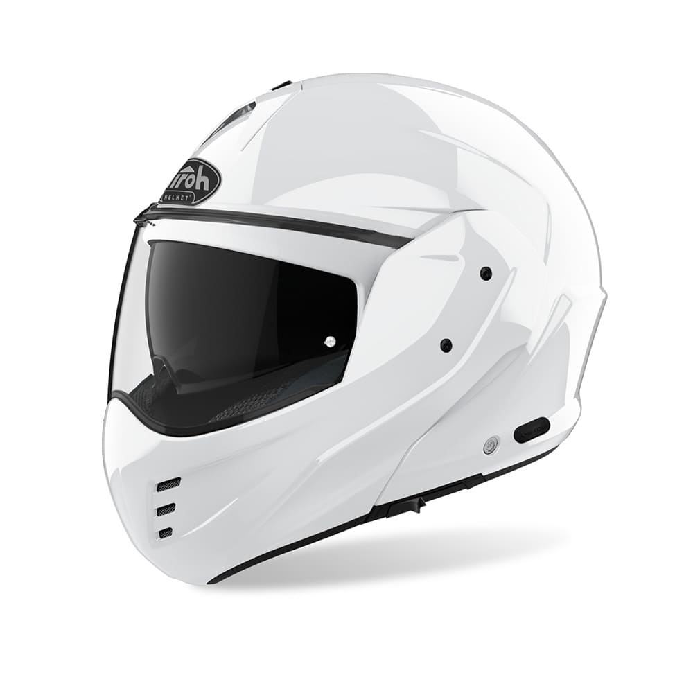 AIROH MATHISSE COLOR Moto Modular Abatable Casco Blanco Brillo