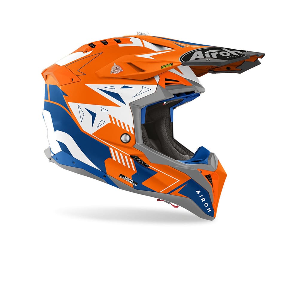 AIROH AVIATOR 3 SPIN Motocicleta Motocross Casco Naranja Fluor Mate