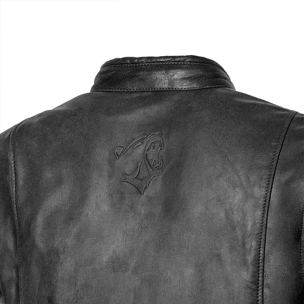 BELA - Chaqueta Piel Royal Rider Vinatge Negro/Gris