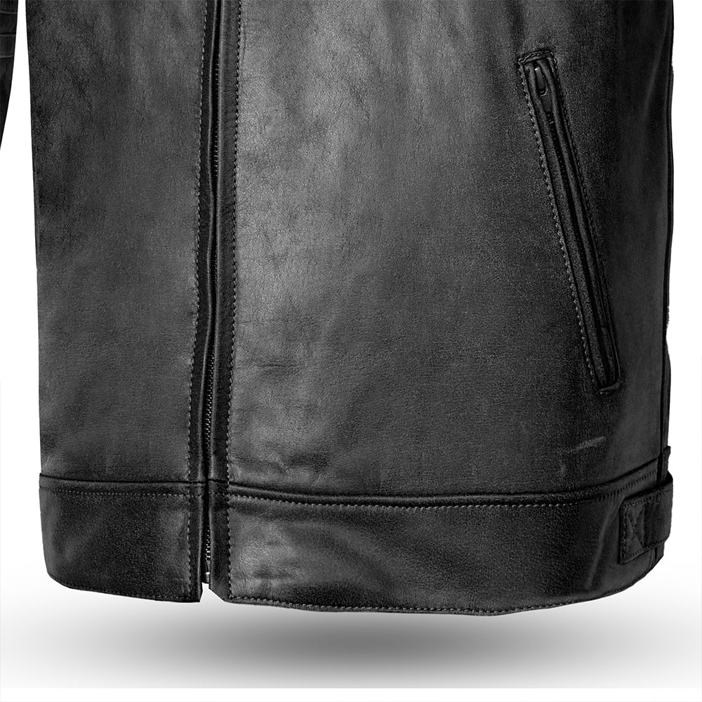 BELA - Chaqueta Piel Royal Rider Vinatge Negro/Gris