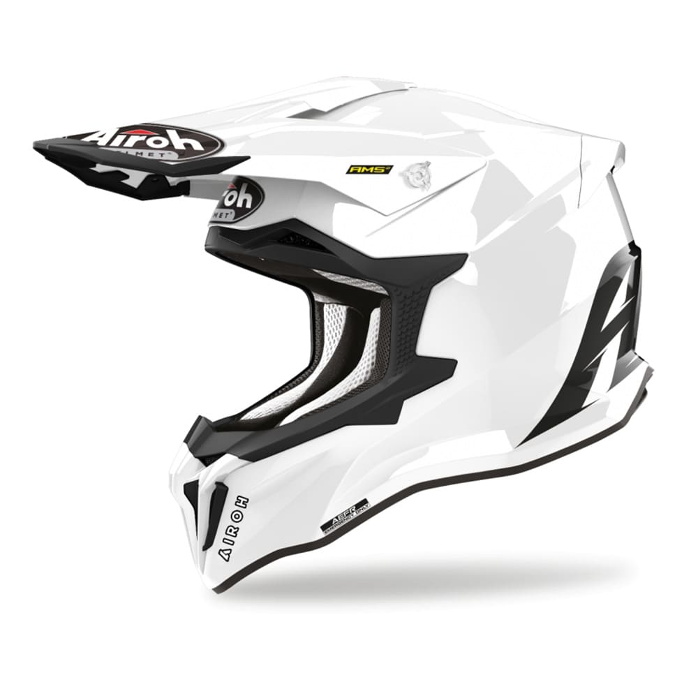 AIROH STRYCKER COLOR Motocicleta Motocross Para Casco Blanco Brillo