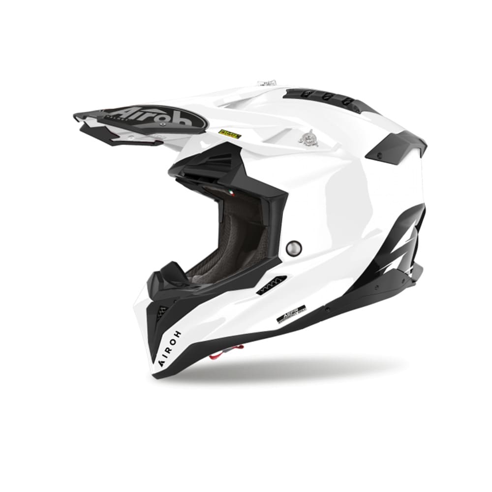 AIROH AVIATOR 3 COLOR Motocicleta Off Road Casco Blanco Brillo