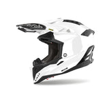 AIROH AVIATOR 3 COLOR Motocicleta Off Road Casco Blanco Brillo