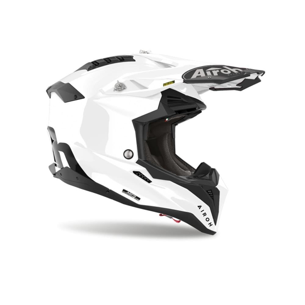 AIROH AVIATOR 3 COLOR Motocicleta Off Road Casco Blanco Brillo