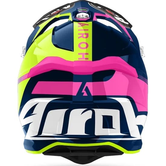 AIROH STRYCKER BLAZER Motocicleta Motocross Casco Azul Rosa Mate