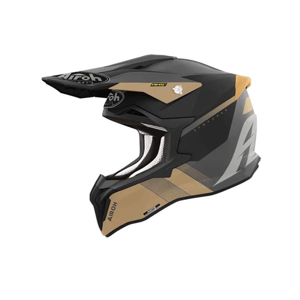 AIROH STRYCKER BLAZER Motocicleta Todoterreno Casco Dorado Mate