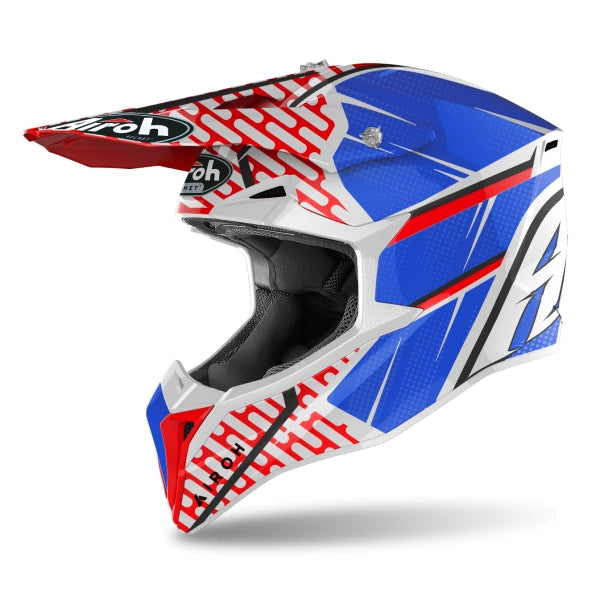 AIROH - CASCOS WRAAP IDOL RED/BLUE GLOSS