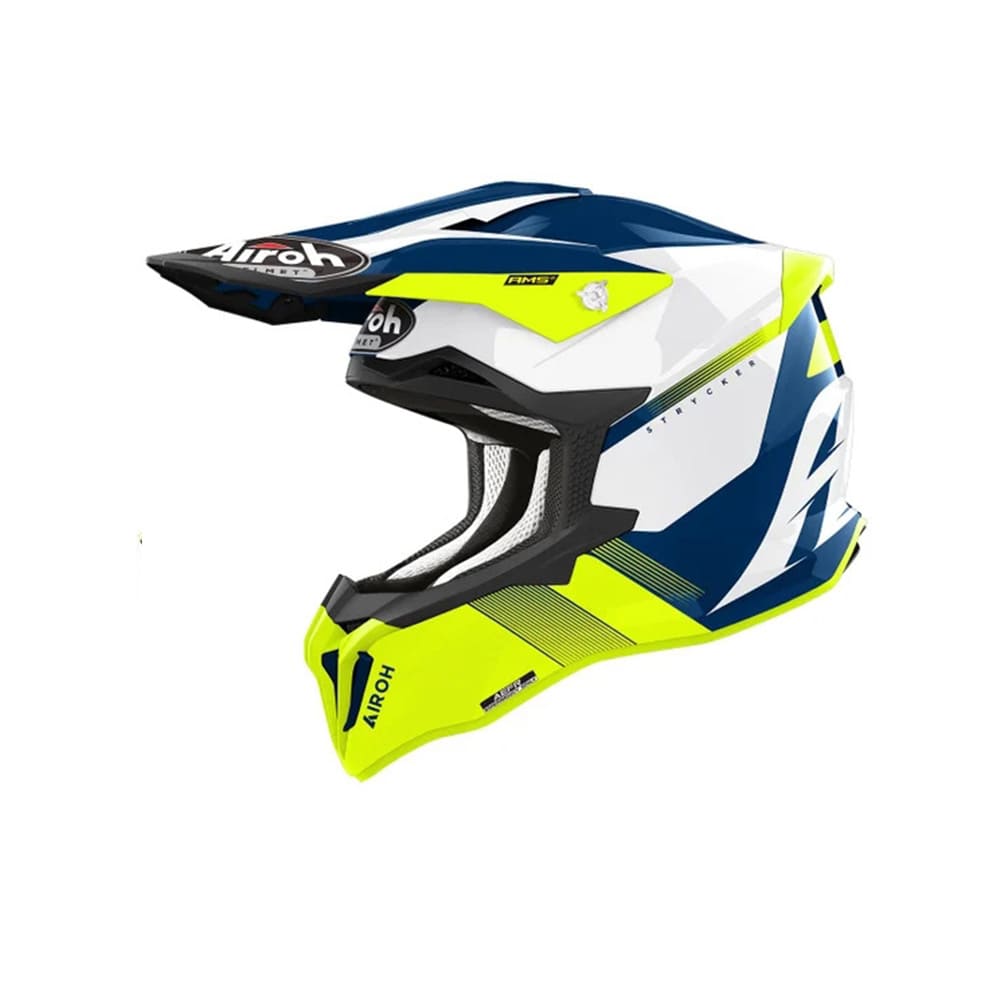 AIROH STRYCKER BLAZER Motocicleta Todoterreno Casco Amarillo Brillo