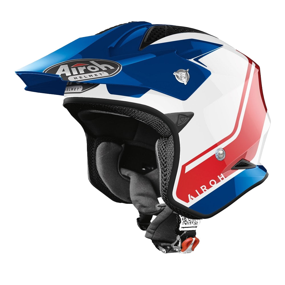 AIROH - CASCOS TRR S KEEN BLUE/RED GLOSS