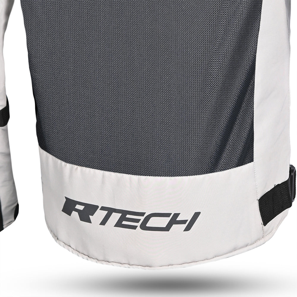 R-TECH SPIRAL MESH CHAQUETA DE MOTO DE HOMBRE TEXTIL HIELO NEGRO ROJO