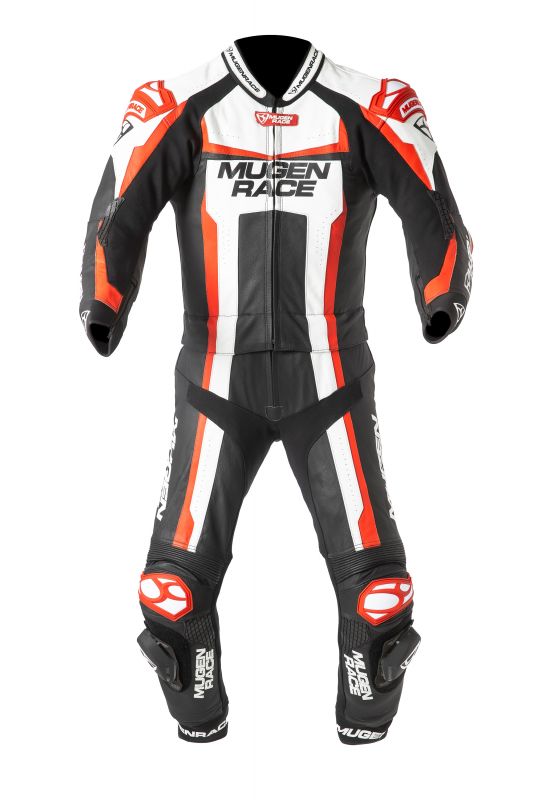 MUGENRACE MNR-1913 Ibrido Traje Cuero Negro Blanco Rojo - Mono