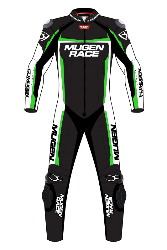 MUGENRACE MNR-1903 Kid Ohvale Traje Cuero Negro Amarillo Blanco - Mono